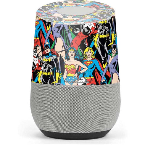 DC Comics Wonder Woman DC Bombshells Characters Pattern Google Home Skin